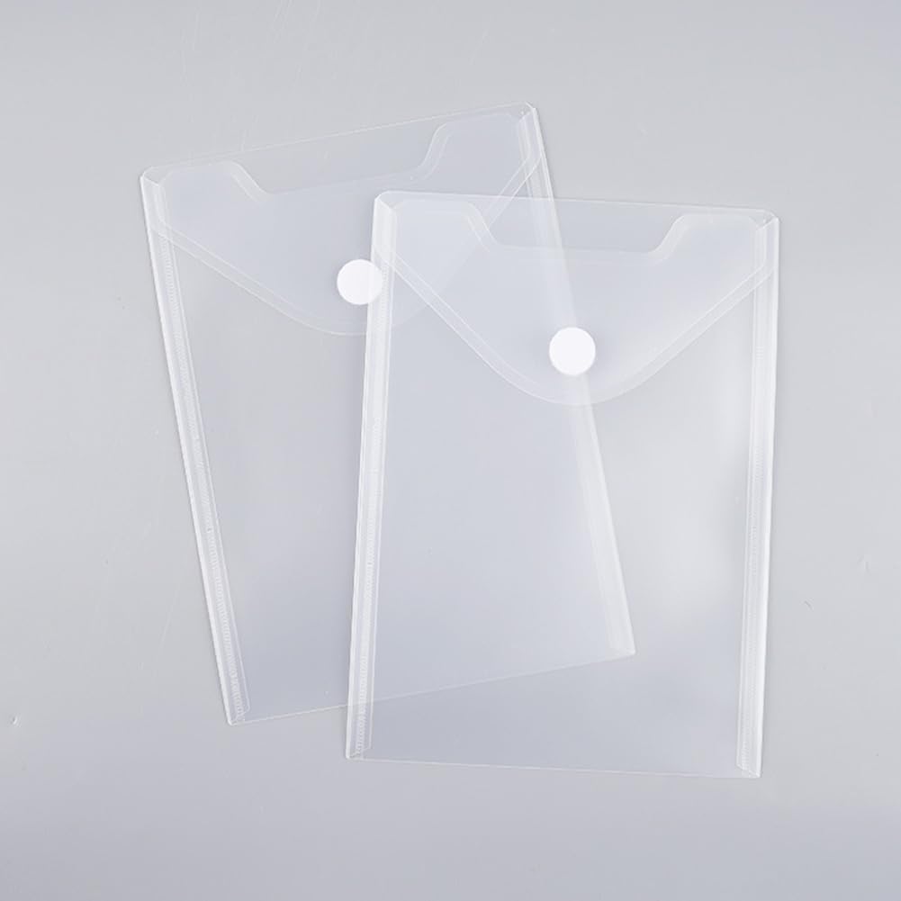 10 sobre de Plástico Vertical con Cierre A Presión, Reutilizable, para Guardar Sellos, Pequeño, Impermeable, Transparente, Organizador de Pegatinas, Recibos, Carpetas para Guardar Fotos, 4x6
