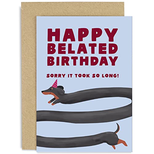 Old English Co. �_�b�N�X�t���g�� �ʔ��� �x��΂��Ȃ���o�[�X�f�[�J�[�h �ނ܂��͔ޏ��� - �F�l��Ƒ��̂��߂� Sorry It's Late Birthday�J�[�h - ���킢���x�ꂽ�o�[�X�f�[�J�[�h �\�[�Z�[�W�� | �����t��