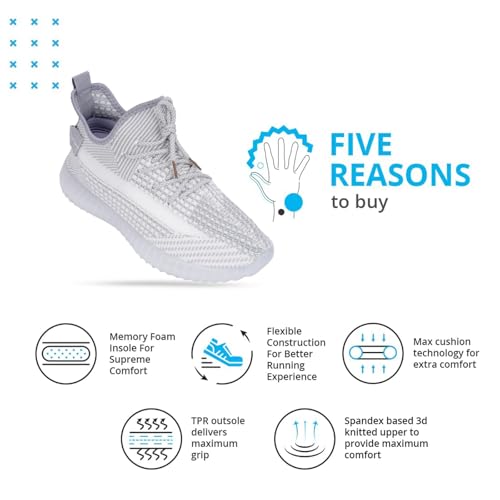 Image of Glemia Knitted Athletic Sneakers, Breathable Mesh Upper, Lightweight Athleisure Knitted Active Wear Slip-On Sneaker Shoes for Sports, Athletics, and Walking Shoes (Multicoloured)