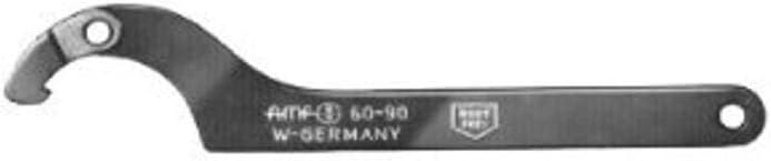 JW Winco A52225 Stainless Steel Hinge-Type Hook Spanner with Nose End for 155-230mm Slotted Round Nuts and Fittings/Pipe Connections, 420mm Length x 18mm Width