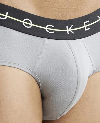 Image of Jockey NY15 Men Super Combed Cotton Elastane Stretch Solid Brief with Ultrasoft Waistband