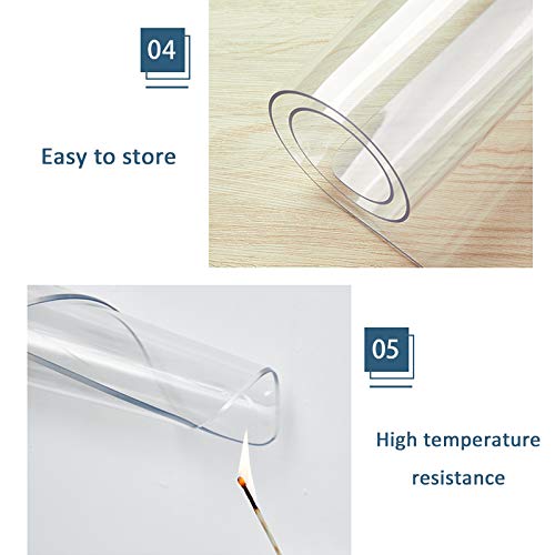 Nappe transparente PVC anti-rayure 60x140 cm pour protéger votre table - 6