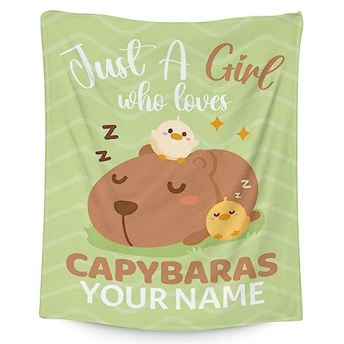 Blanket for Girls - 30"x40" Cute Throw Gifts - Personalized Green Soft Fuzzy Blankets for Couch & Office