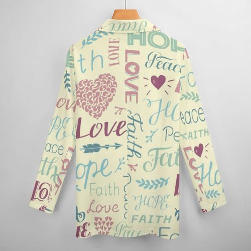 Religious Pattern Blazers for Women Fashion Business Casual Office,Elegant Jacket Coat with Pockets3