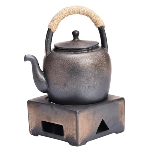 Théière en céramique 700ml vintage dorée, idée cadeau d'exception