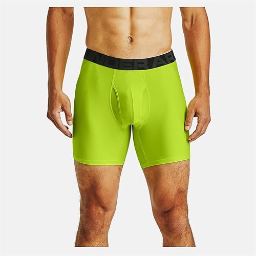 Image of Under Armour Men's Performance Tech 6 Inch 3 Pack Solid Boxer Briefs Boxer Shorts