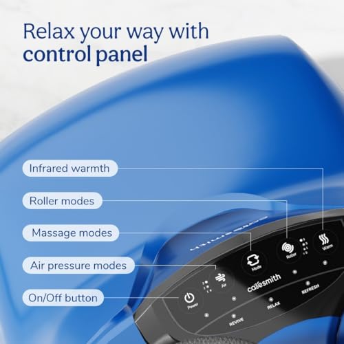 Image of Caresmith Revive Foot & Leg Massager Machine for Pain Relief | 14 Air Bags & 6 Foot Rollers with Infrared Warming | Foot Massager Machine for pain relief