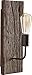 Capital Lighting 629111NG Tybee Farmhouse Rectangular Natural Driftwood Wall Sconce, 1-Light 100 Watt, 16" H x 6" W, Nordic Grey