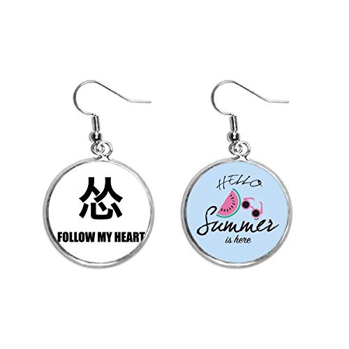 Pendientes de sandía para el lóbulo joyería de verano artesanal