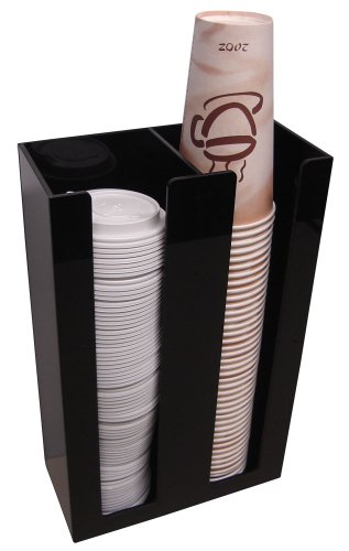 2 Sl Cup Lid Holder Dispenser Organizer Coffee Cup Caddy Organize Your Coffee Counter with Style (6004)