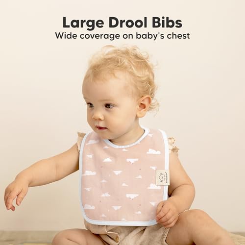 KeaBabies 8-Pack Baby Drool Bibs for Boy, Girl and 8-Pack Baby Bibs - Soft Cotton for Drooling & Teething Infant, Toddler, Teething Drool Catcher, Super Absorbent & Soft3