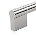 Richelieu BP52796195 Avellino Collection Brushed Nickel Cabinet Handle 3 3/4 inch (96 mm) Center to Center Cabinet Bar Pull, Modern Drawer Pull for Kitchen, Bathroom, and Dresser, 1 Pack