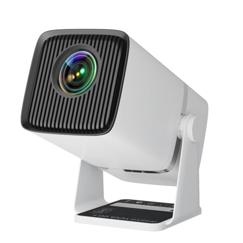 WZATCO Yuva Go Plus, 1080P Native Projector, Android 13.0 Smart Home, Rotatable, Auto & 4D Keystone, 9000 Lumens, WiFi-6 & BT, Screen Mirroring, ARC, Room Portable Cinema, White