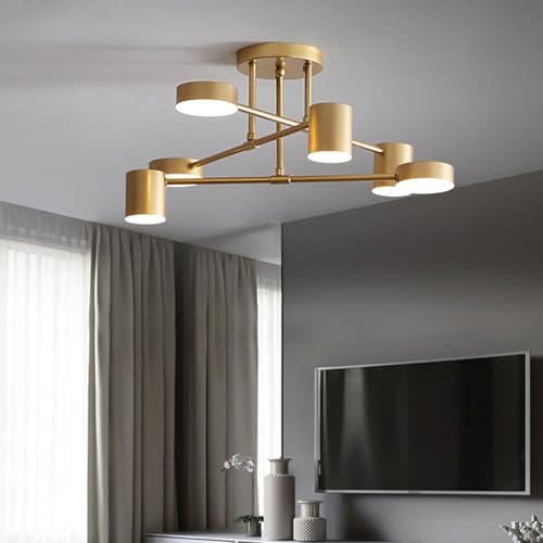 LED Sputnik plafonnier industriel 6 lumières pour un éclairage moderne de salon