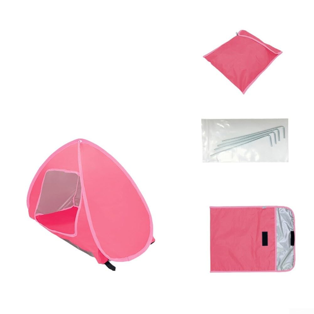 Pet Tent Up Sun Shelter With UV Protection, Portable Beach Canopy For Dogs Cats Small Animals, Outdoor Camping Park Shade With Storage Bag And Stakes(L Carmine)