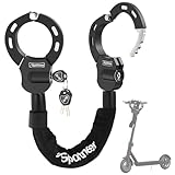 Sportneer E Scooter Schloss, 7MM x 75CM Schloss für E Scooter mit Schlüssel...
