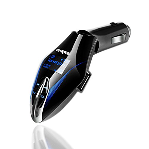 PTCM inalámbrico FM transmisor Goshawk cabeza forma retroiluminación 1,5 pulgadas LCD Reproductor MP3 Kit multi-avec mando a distancia (azul) Cover