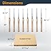 POWERTEC 8 Pcs Wood Lathe Chisel Set, HSS Steel Blades Wood Lathe Tools | Spindle Gouge, 2 Pcs Roughing Gouge, Spear Scraper, Round Nose Scraper, Parting Tool, 2 Pcs Skew Chisel (71824)