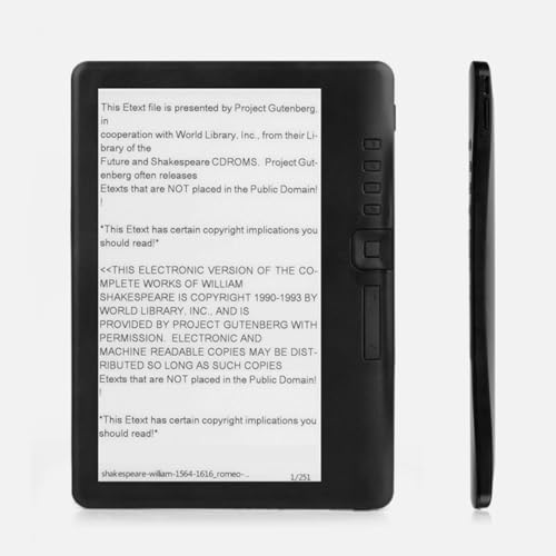 7 Inch Portable EBook Reader with 800 * 480 Resolution Color Screen Builtin Backlight with PU Cover Support TF Card (8G Memory)