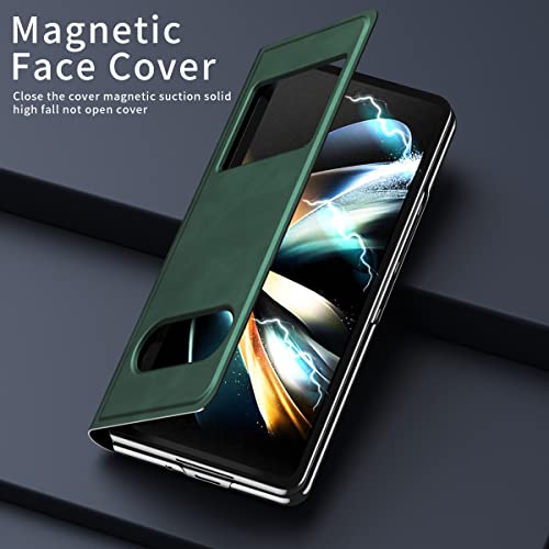 Étui en cuir rétro pour Galaxy Z Fold 3, protection rigide premium