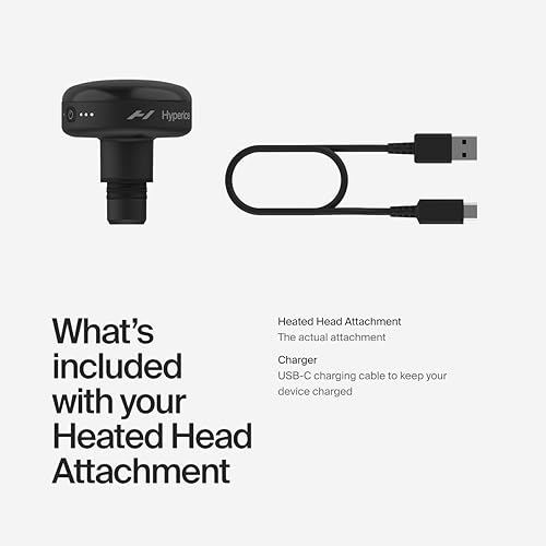 Hyperice |Hypervolt Go 2 Handheld Percussion Massage Gun Featuring Quiet Glide Technology, 3 Speeds, 2 Interchangeable Heads | Hypervolt Heated Head Attachment for All Hypervolt Models| Bundle