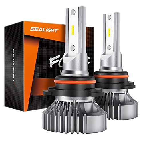 SEALIGHT 9006 HB4 LED Fog Lights Bulb, 6000K Xenon White, 400% Brightness Fog Lights LED Blubs, Super Bright 9006 LED Fog Lamp Bulb for Cars, Non-polarity 360-degree Illumination, Pack of 2