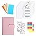 GMBYLBY PU A6Notebook Binder Refillable Paper 6 Rings Binders Loose Leaf Personal Planner Binder Cover with Magnetic Buckle Cash Envelope System