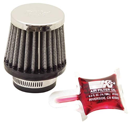 K&N High-Flow Original Lifetime Universal Clamp-On Air Filter: High Performance, Premium: Flange Diameter: 1.375 In, Filter Height: 2.25 In, Flange Length: 0.625 In, Shape: Round Tapered, RC-0790
