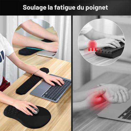 Tapis de souris et repose-poignet clavier pour un espace bureau confortable - 6