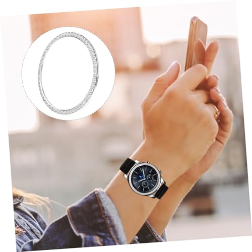 Anillo de bisel de reloj con gemas protector de esfera para uso diario de acero 3
