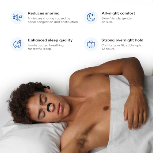 Image of BREATH FIX Nasal Strip for Breathing (Pack of 2) | Large Size | 60 Strips | Black Colour | Supports Nasal Breathing | Hypoallergenic Adhesive | CDSCO Approved