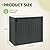 GOOBED 4.5x4ft Outdoor Horizontal Resin Storage Shed, 47 cuft Large Waterproof Tool Shed, No Shelf Included, Lockable, Easy Assembly (Dark Gray)