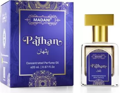 Madani Pathan Attar 24 Hours Long Lasting and Spreading Herbal Attar (Woody, Musk Arabia, Amber, Gold Musk, Natural)