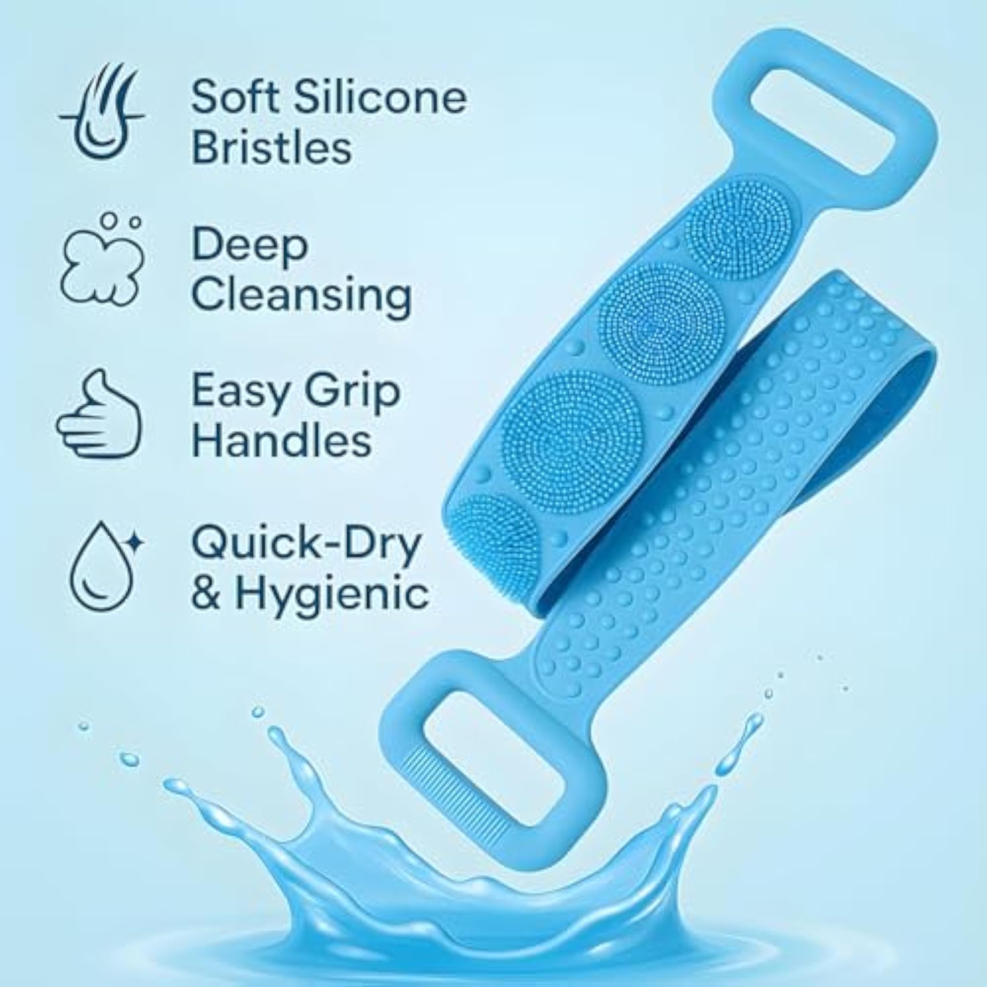 Heda Silicone Back Scrubber for Bath