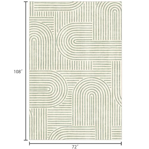 Tapete LUXRUG 6x9 Moderno Abstracto Antideslizante Verde miniatura 2