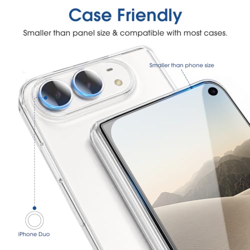 2-Pk amFilm OneTouch iPhone 13-18 Tempered Glass Screen Protectors - image 7