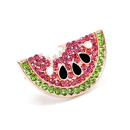 Lakke Rhinestone Watermelon Brooches Cute Fruit Brooch Pin Kids Badges2