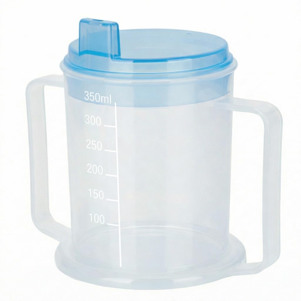 LIFE Healthcare 300ml Non Spill Two-Handled Drinking Cup for Elderly