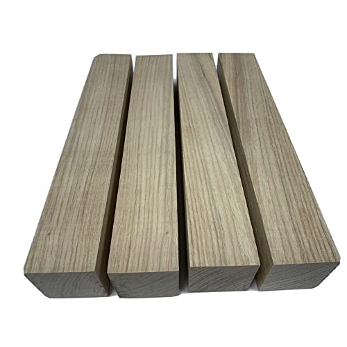 4 Piece Ash Wood Lumber Board, Turning Wood - 1-1/2" X 1-1/2" X 18" #TOP28