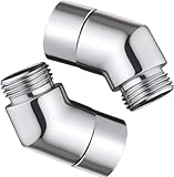 Bestgle Winkelstück für Duschkopf, 2 Stück 135° Duschschlauch Adapter, Winkelstück für Handbrause, Einstellbarer Winkel, Geeignet für Handbrausen, Kopfbrausen, Duschwannen