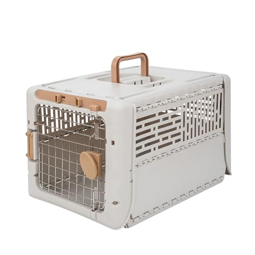 image for SportPet Designs Collapsible Small Pet Travel Carrier (Tan), Hard-Side
