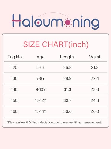 Haloumoning Girls Elastic High Waist Maxi Skirt Boho A-Line Tiered Pleated Long Skirts With Pockets 5-14 Years Black thumb #6