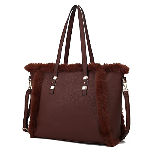 Bolso Tote de Piel Vegana Peluda para Mujer miniatura 1