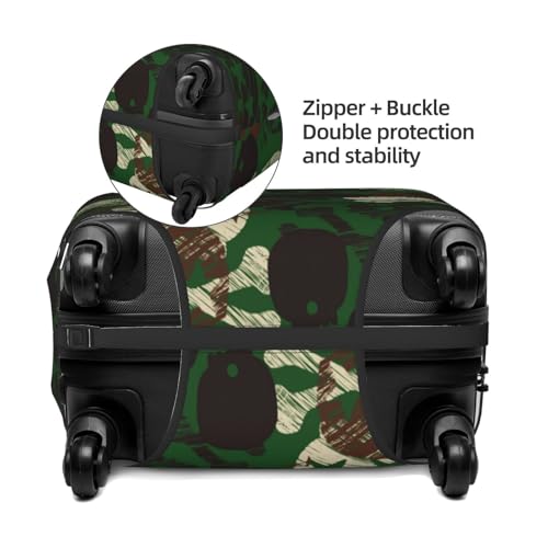 Camouflage Skull For Travel Luggage Cover Suitcase Protector Fits 18-32 Inch Travel Luggage Protector Elastic Luggage Anti-Scratch Suitcase Cover2