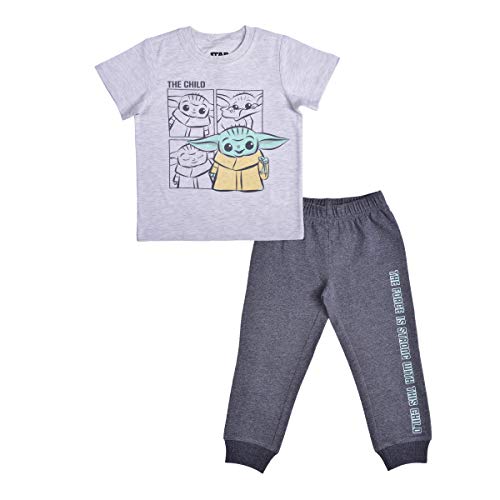 Lucasfilm Boy's 2-Piece Baby Yoda The Child T-Shirt and Jogger Pant Set, Beige/Grey, Size 12M Lucasfilm Boy's 2-Piece Baby Yoda The Child T-Shirt and Jogger Pant Set, Beige/Grey, Size 12M