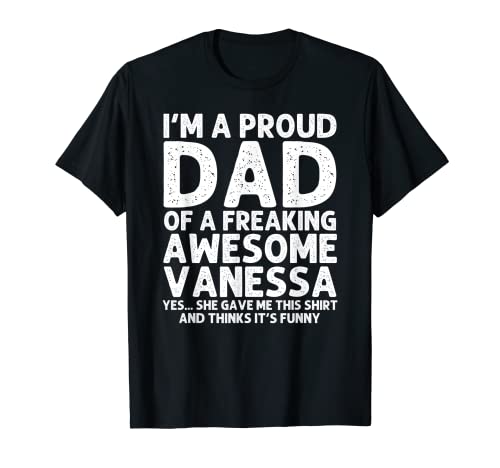 Photo de Cadeau de fête des pères amusant personnalisé pour papa de Vanessa T-Shirt