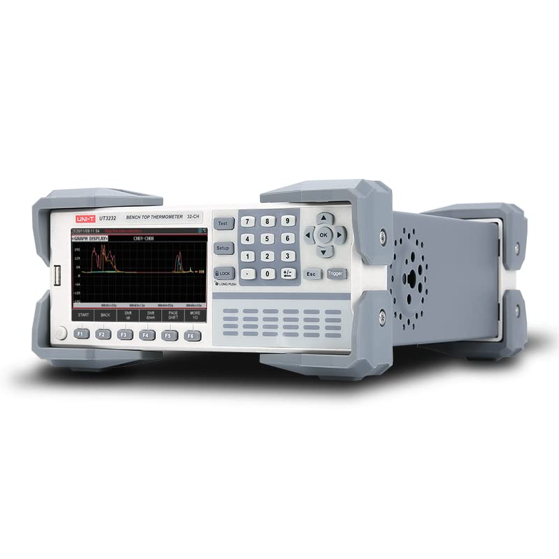 UNI-T Multi-Channel Temperature Loggers (UT3208 8CH, UT3216 16CH, UT3224 24CH, UT3232 32CH) with 4.3-Inch LCD Screen and J, K, T, E, S, N, B, R Thermocouple Compatibility