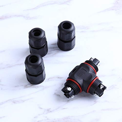 Conector de caixa de junção elétrica impermeável com 2 peças DOITOOL IP68 para cabo de 5 mm - 10 mm
