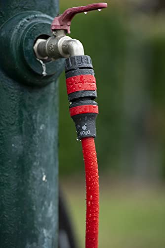 FITT YOYO 30 m, Manguera de Agua de Jardín Extensible para Riego con Pistola Multichorro, Rojo - imagen 4