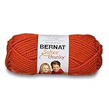 Bernat Softee Chunky Yarn, 3.5 Oz, Gauge 6 Super Bulky, Pumpkin